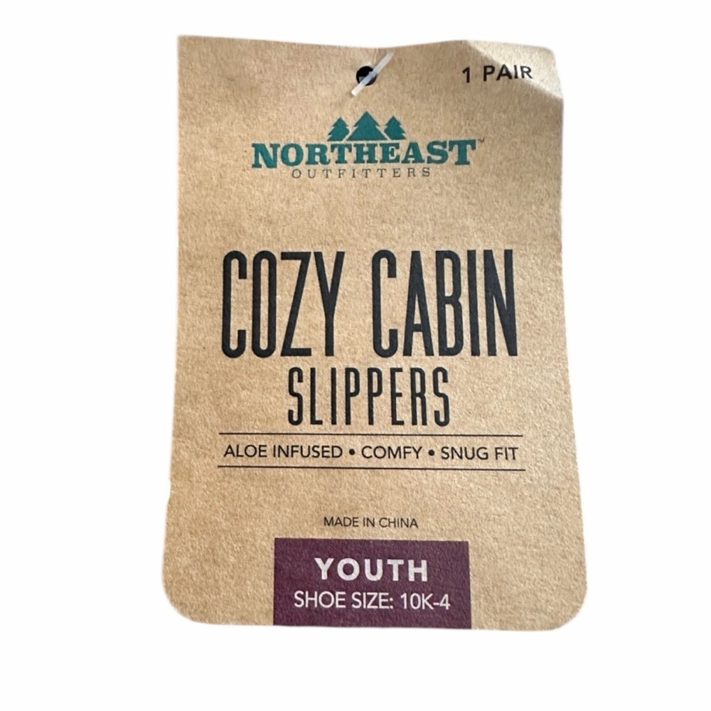 Northeast Outfitters - Kids Cozy Cabin Slippers - Size Youth (10K-4) -New W/Tags - Picture 3 of 4